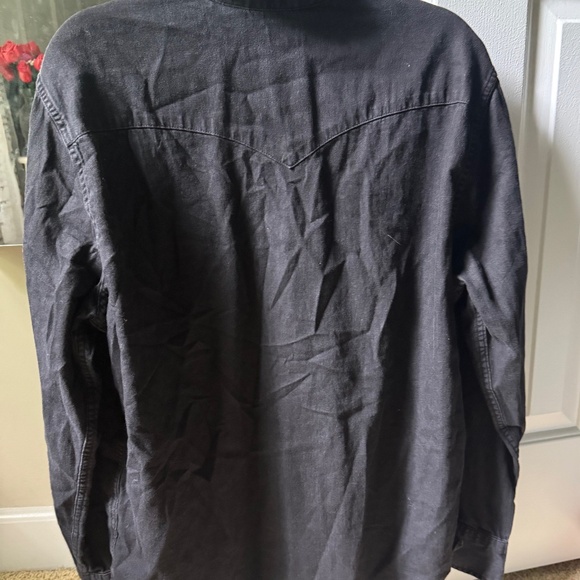 Levi’s Black Snap Shirt size XL - Picture 6 of 7